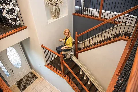 Woman in a stairlift