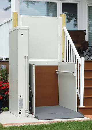An outdoor wheelchair lift